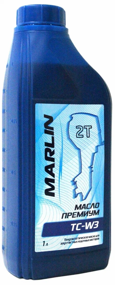 МАСЛО ПОЛУСИНТЕТИЧЕСКОЕ MARLIN ПРЕМИУМ 2Т, TC-W3, 1 ЛИТР в Омске