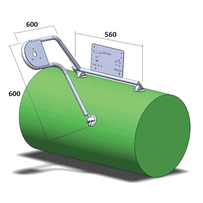 Стойка рулевая с креплением на баллон надувной лодки 25мм в Омске
