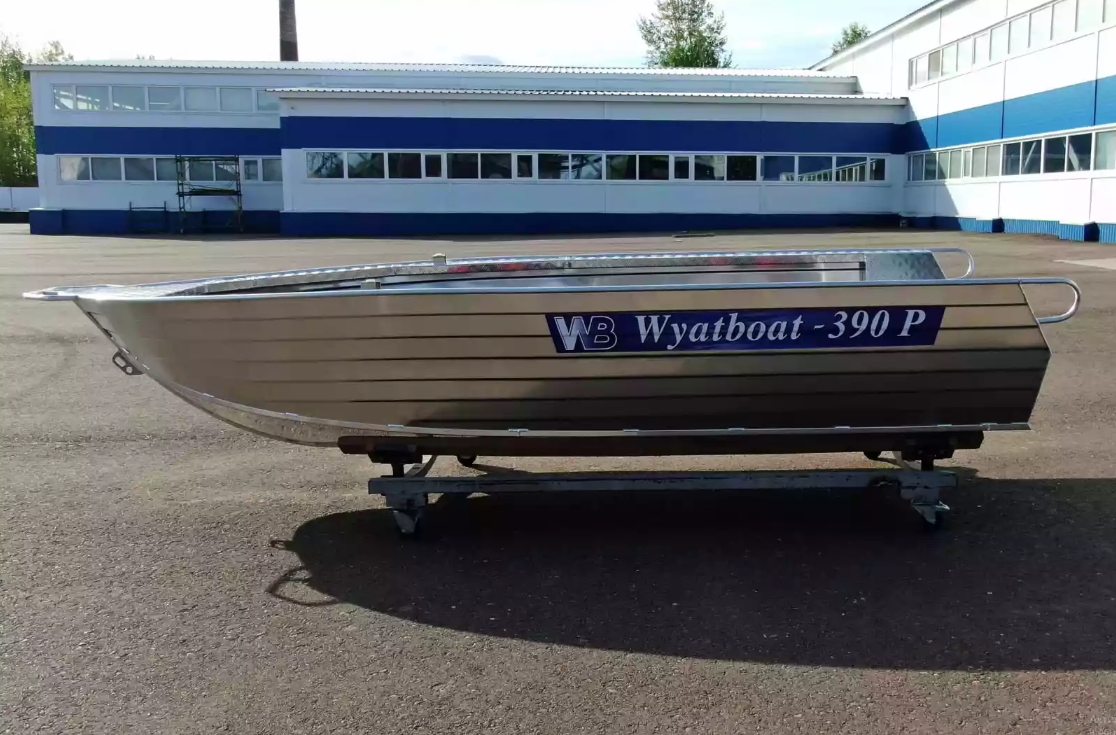 Алюминиевая лодка Wyatboat-390РМ увеличенный борт в Омске