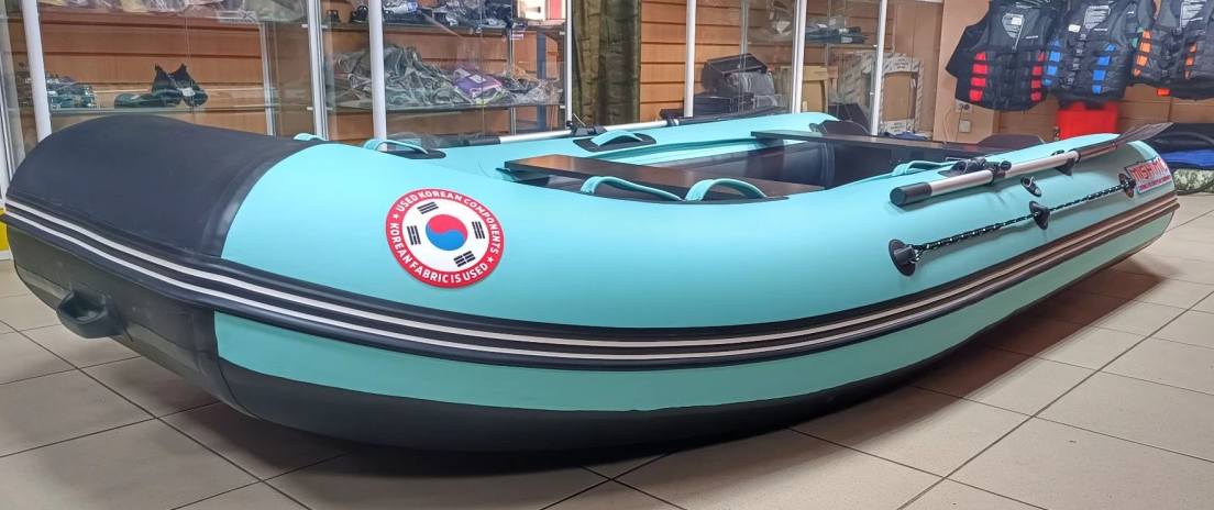 КОМПЛЕКТ ЛОДКА MISHIMO LITE 350 + МОТОР 9,8 Л.С. в Омске