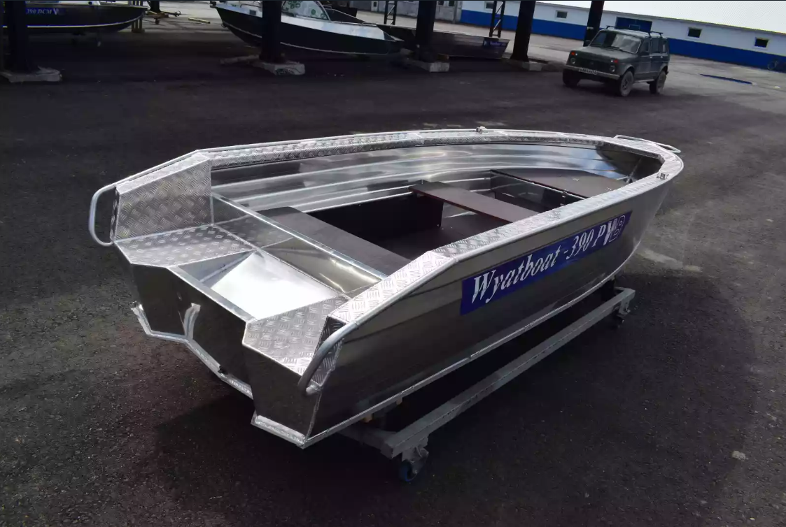 Алюминиевая лодка Wyatboat-390Р Увеличенный борт в Омске