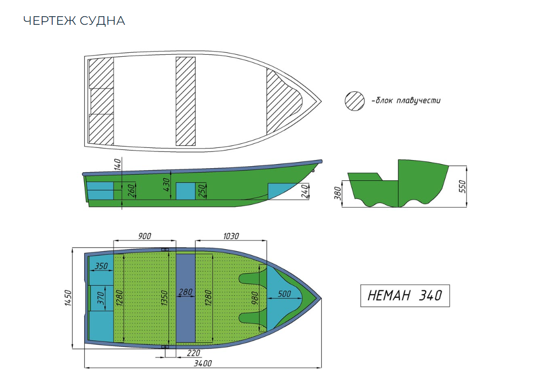 Стеклопластиковая лодка Neman-340 (тримаран) в Омске