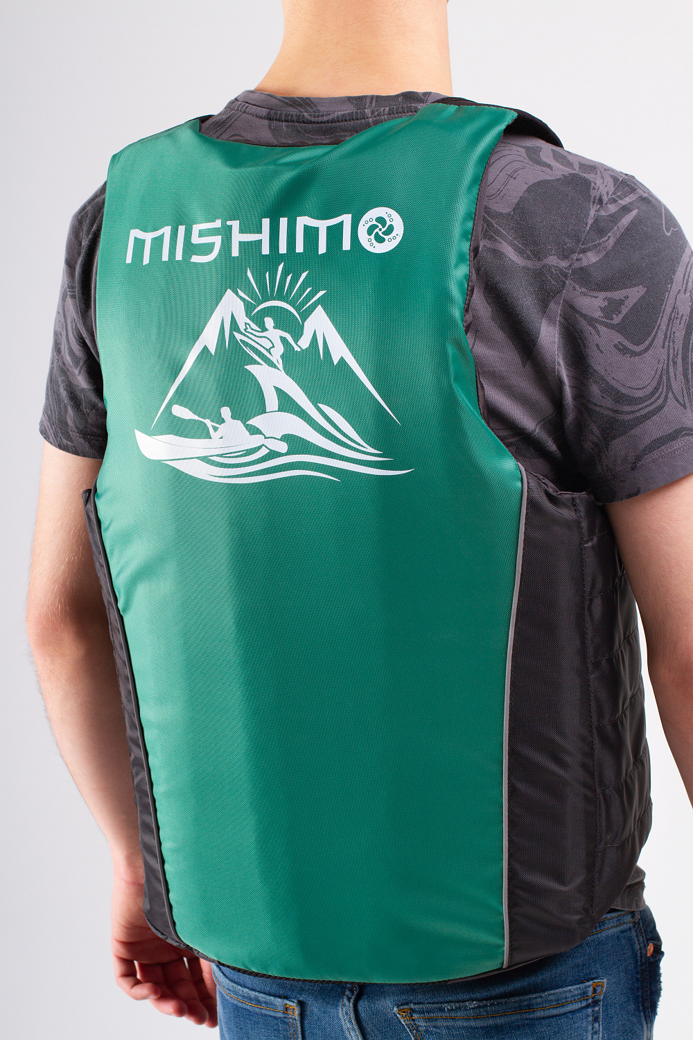 Жилет спасательный MISHIMO PRO Премиум качества Черно-зеленый в Омске