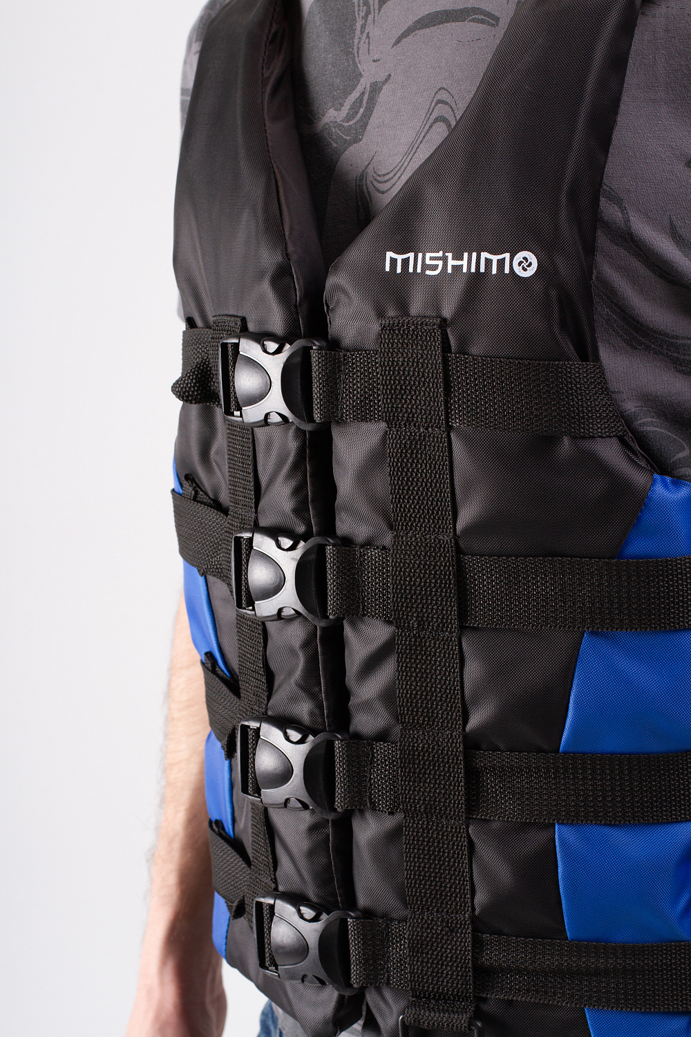 Жилет спасательный MISHIMO PRO Премиум качества Черно-синий в Омске