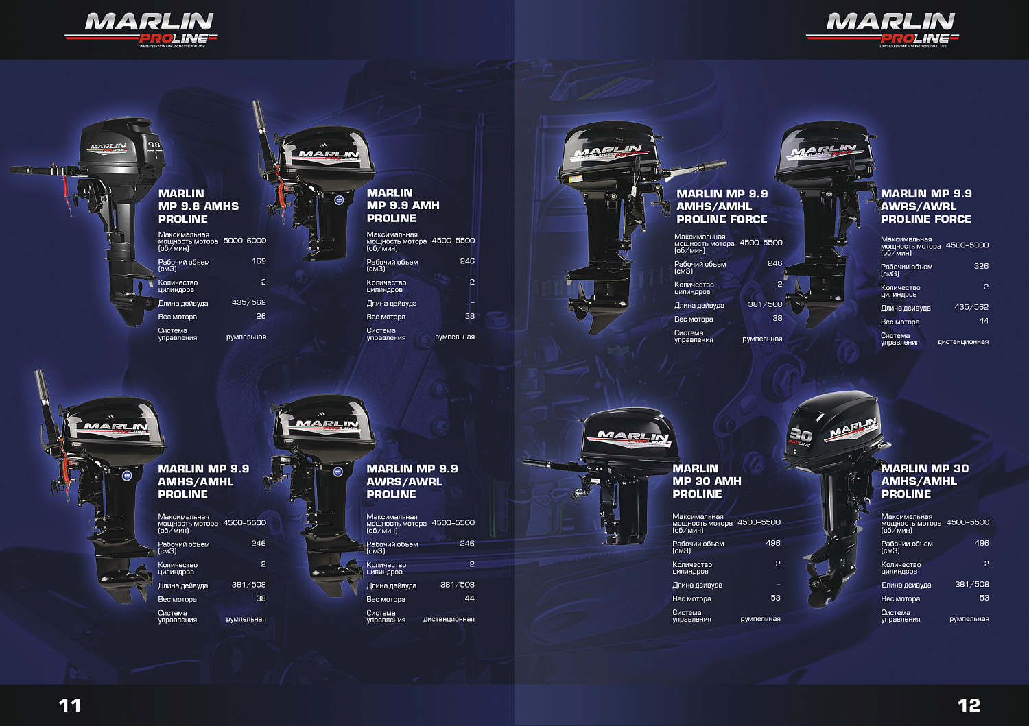 Лодочный мотор MARLIN PROLINE MP 9.9 (20) AWRL FORCE в Омске